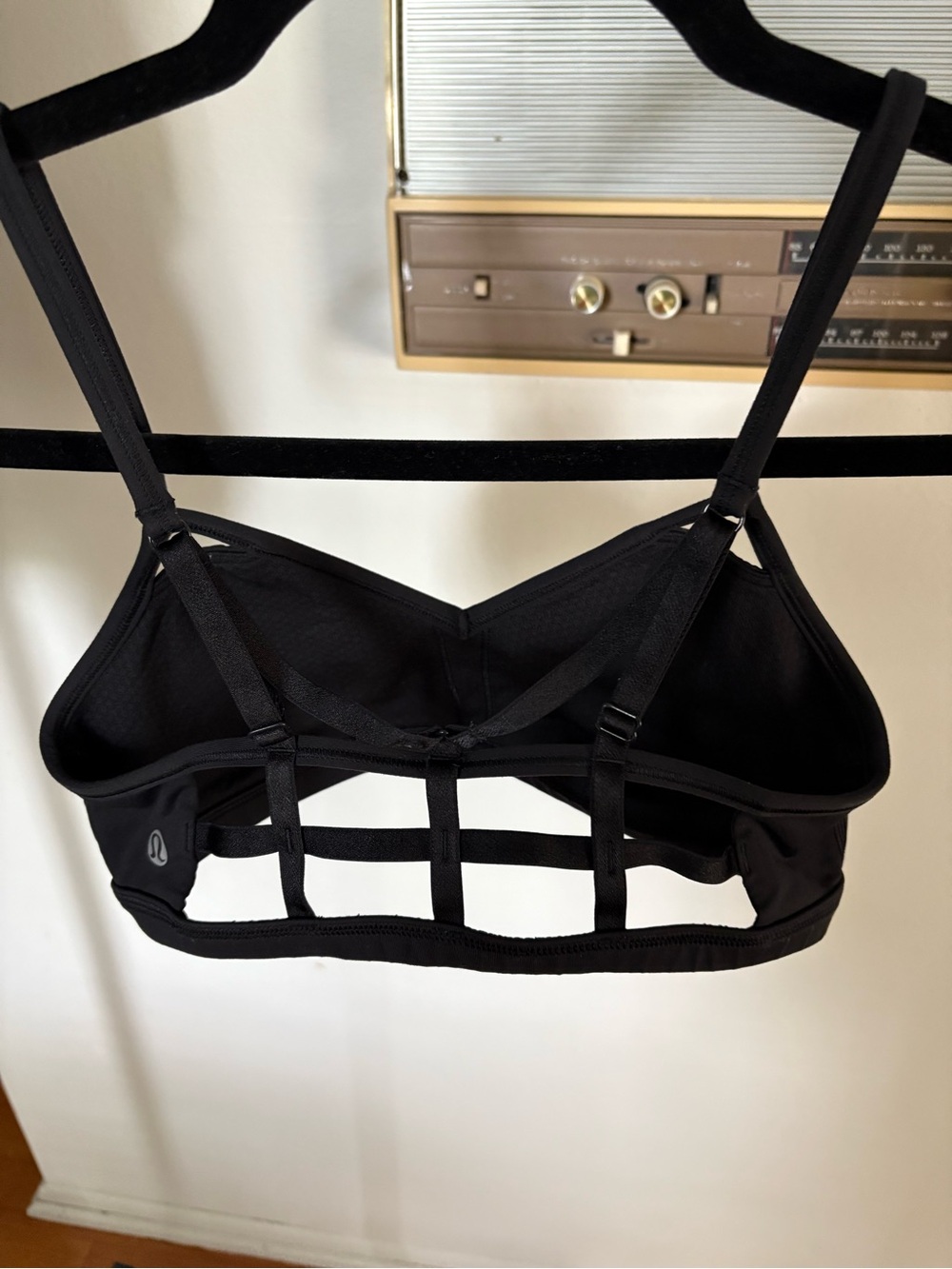 lululemon athletica Black Strappy Cage Back Sports Bra